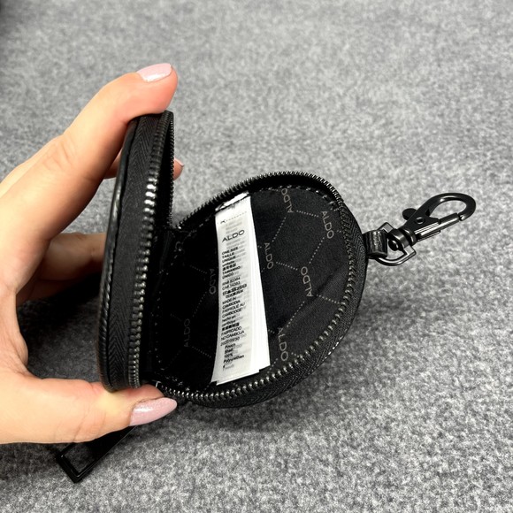 ALDO Crossbody Hand Bag + coin wallet Black & white snake skin print Purse chain - Picture 16 of 16